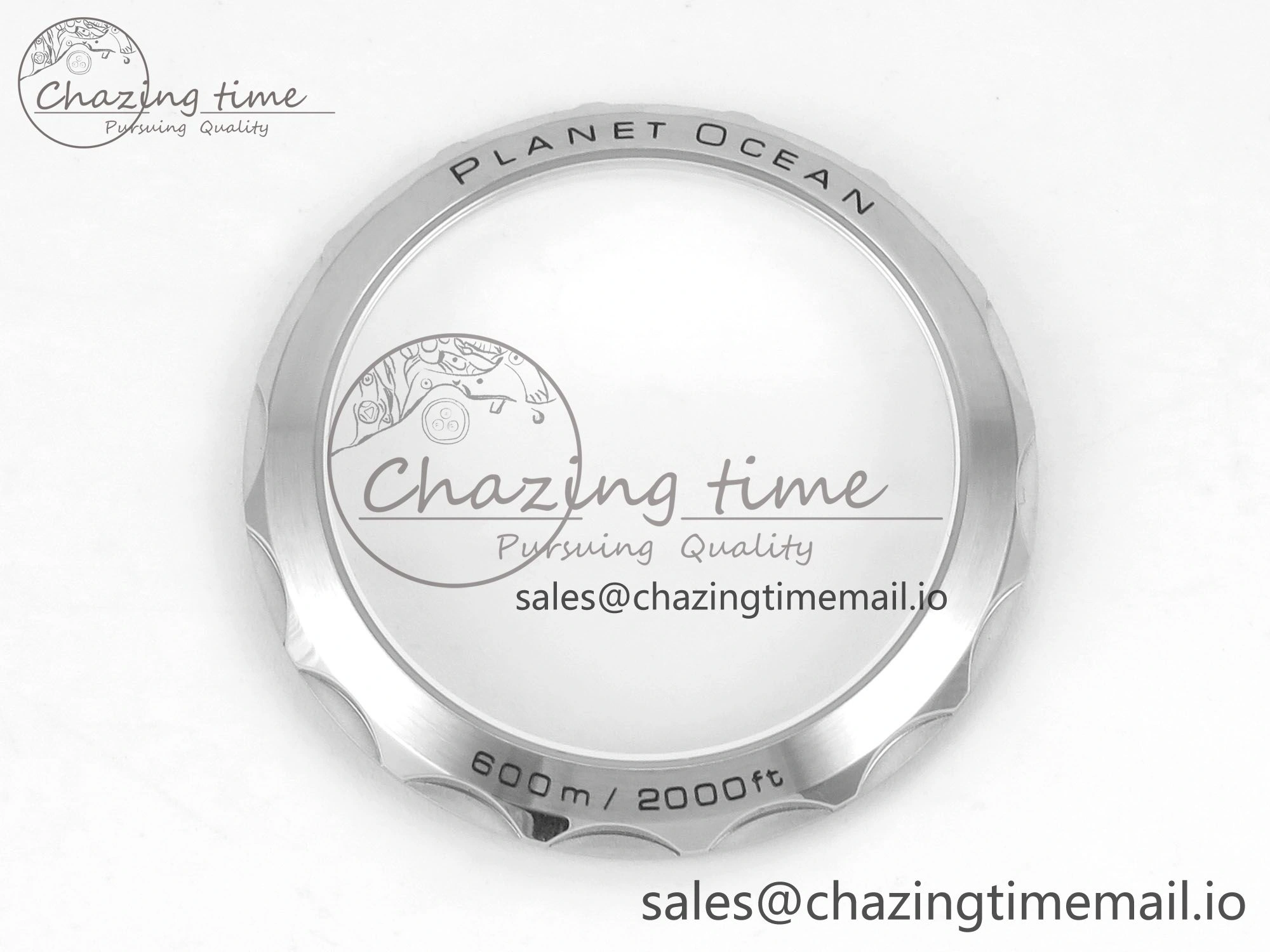 Premium Planet Ocean 600M Chrono SS VRF 1:1 Best Edition Black Bezel Black Dial on SS Bracelet A 7651