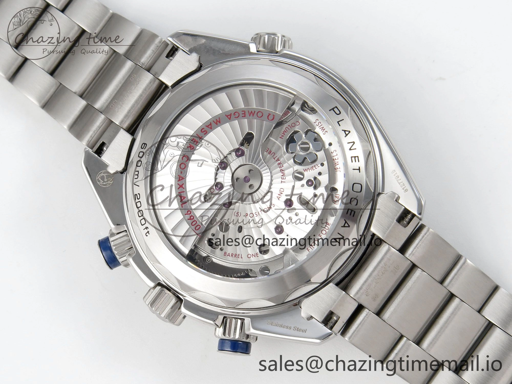 EyeCatching Planet Ocean 600M Chrono SS VRF 1:1 Best Edition Blue Bezel Blue Dial on SS Bracelet A 7649