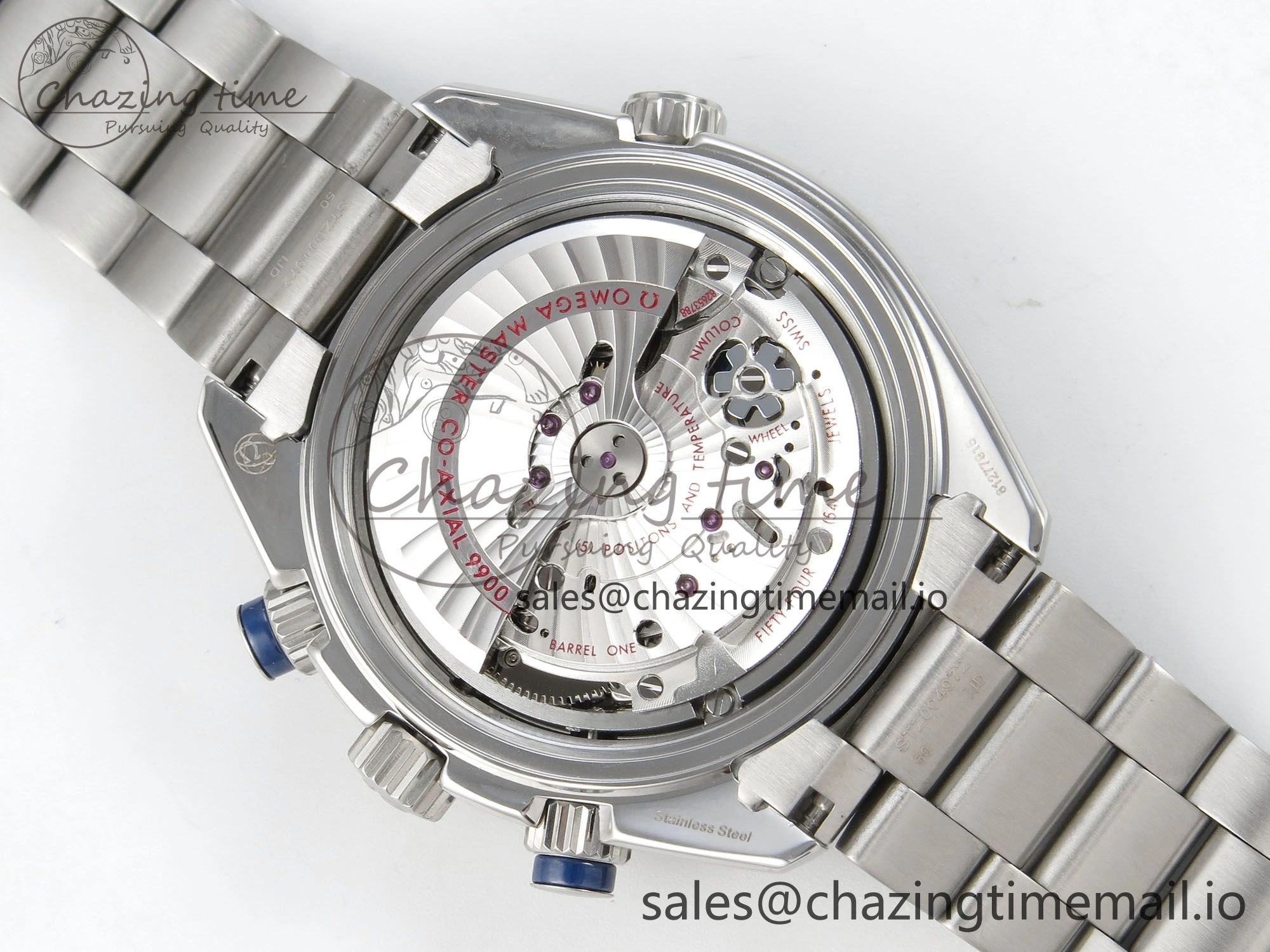 EyeCatching Planet Ocean 600M Chrono SS VRF 1:1 Best Edition Blue Bezel Blue Dial on SS Bracelet A 7649