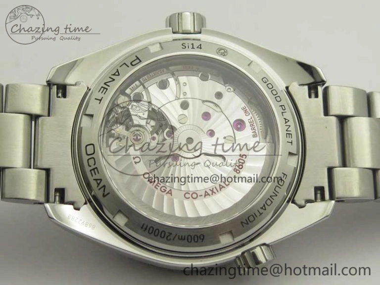 Planet Ocean 600M Co-Axial GMT 43.5mm VSF 1:1 Best Edition Black Dial Orange Markers on SS Bracelet A8605 Super Clone TimelessDesign 8024