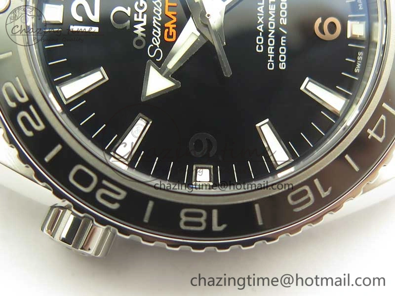 Planet Ocean 600M Co-Axial GMT 43.5mm VSF 1:1 Best Edition Black Dial Silver Markers on SS Bracelet A8605 Super Clone Sustainable 8025
