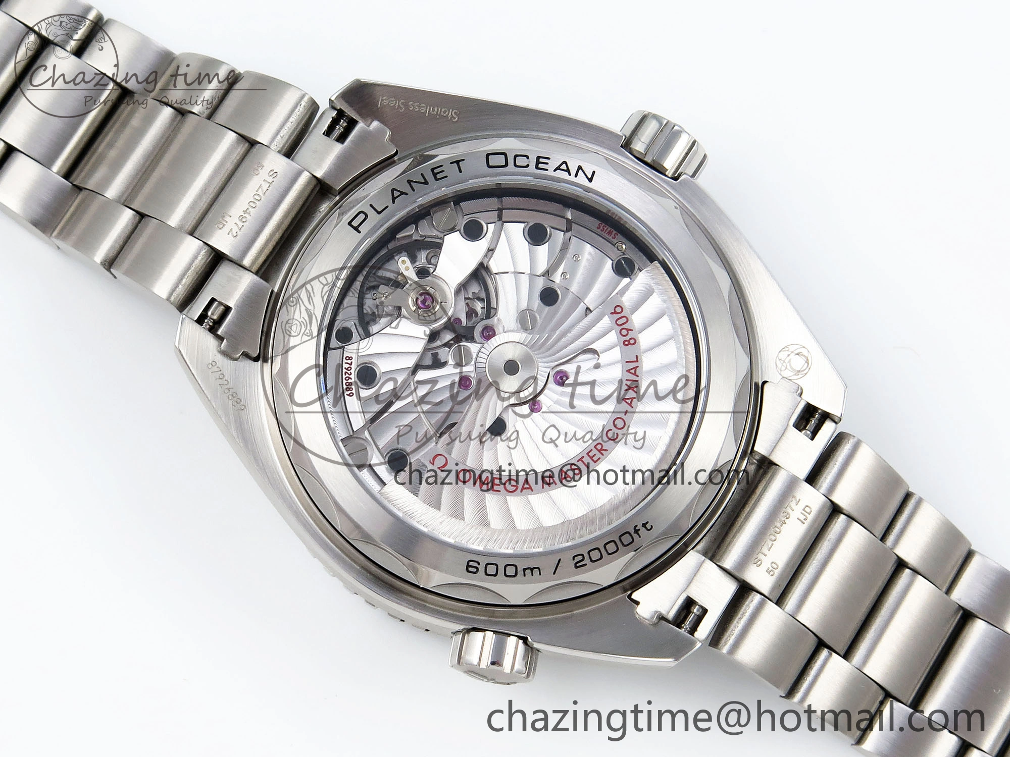 Premium Planet Ocean 600M ‘Tai Chi’ GMT 43.5mm VSF 1:1 Best Edition Black White Ceramic Bezel and Dial on SS Bracelet A8906 Super Clone 7732