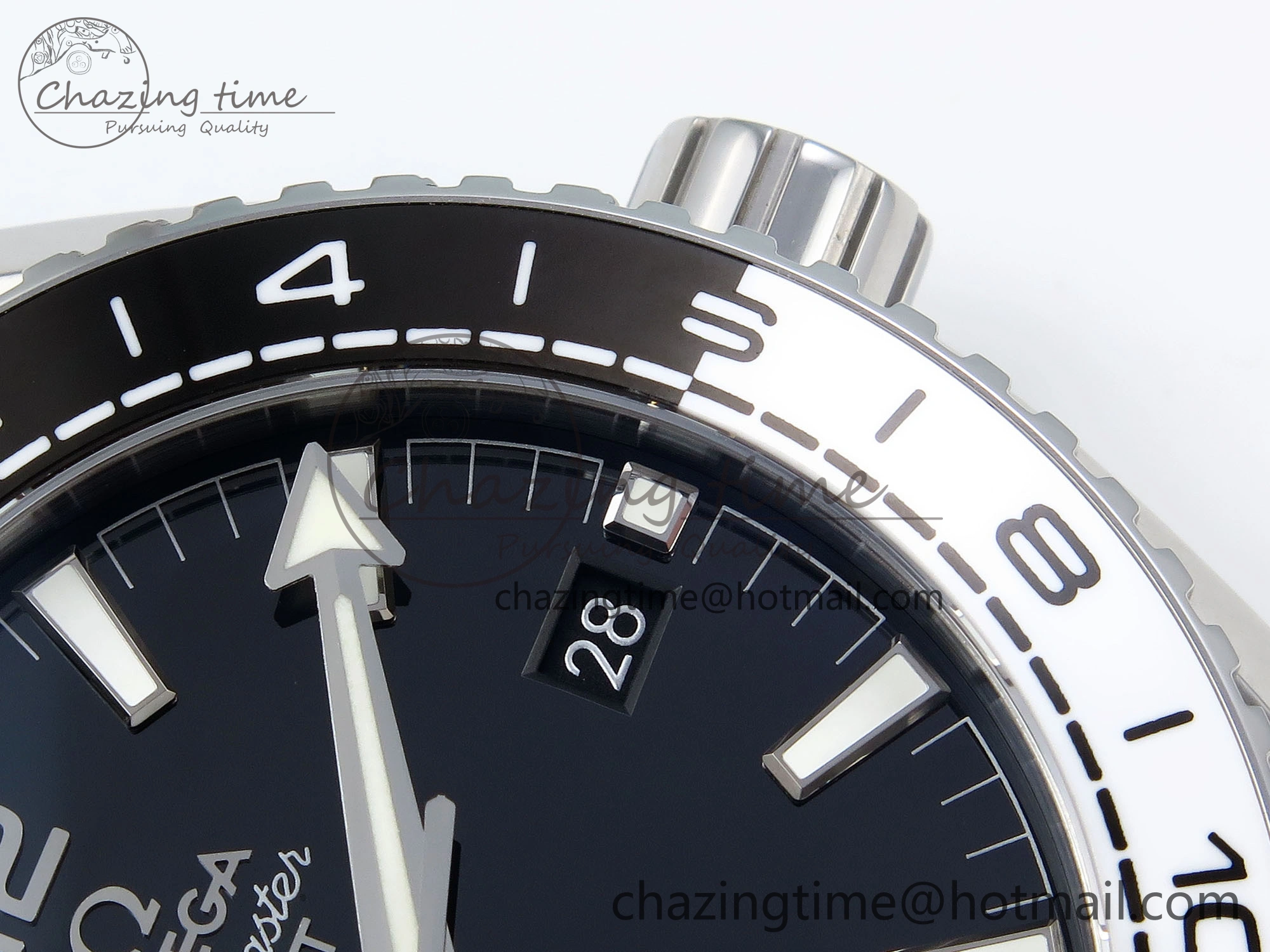 Premium Planet Ocean 600M ‘Tai Chi’ GMT 43.5mm VSF 1:1 Best Edition Black White Ceramic Bezel and Dial on SS Bracelet A8906 Super Clone 7732