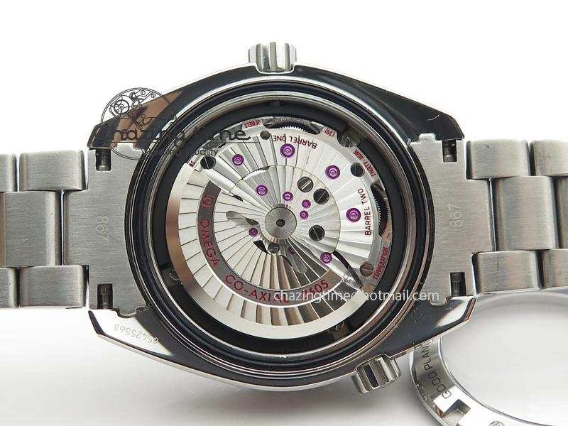 Planet Ocean GMT 42mm V6F 1:1 Best Edition Blue Bezel Orange Numbers On SS Bracelet A TimelessDesign 8254