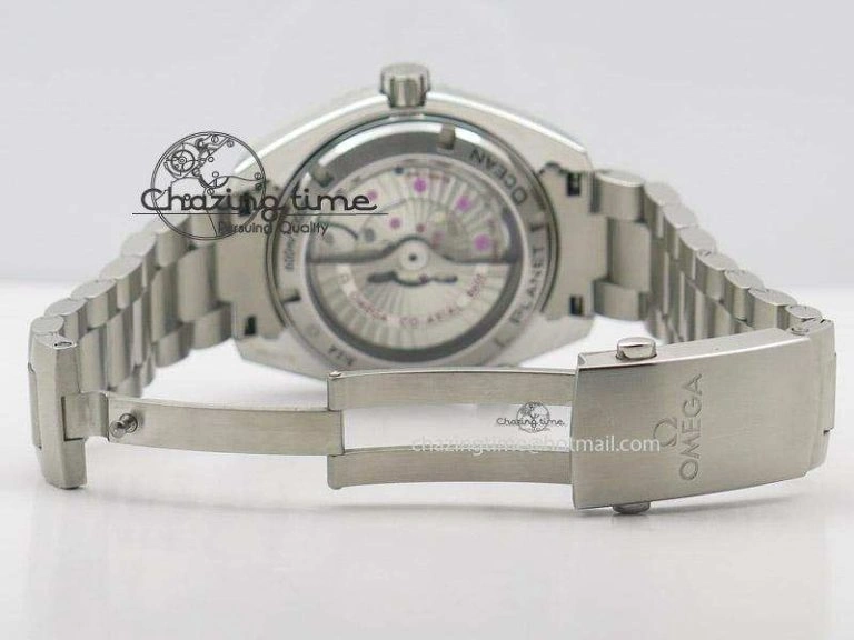 Planet Ocean GMT 42mm V6F Best Edition Black Dial Orange Markers On SS Bracelet A Attractive 8272