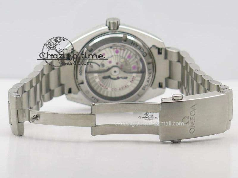 Planet Ocean GMT 42mm V6F Best Edition Black Dial Orange Markers On SS Bracelet A Attractive 8272