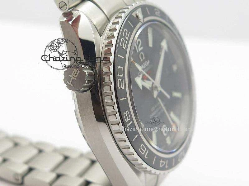 Planet Ocean GMT 42mm V6F Best Edition Black Dial Silver Markers On SS Bracelet A Bold 8273