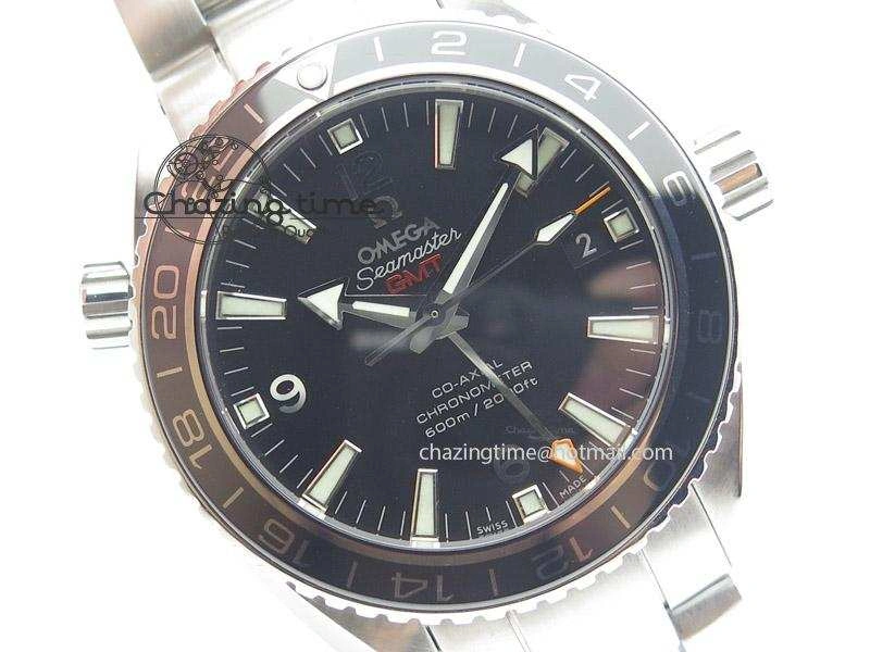 Planet Ocean GMT 42mm V6F Best Edition Black Dial Silver Markers On SS Bracelet A Bold 8273