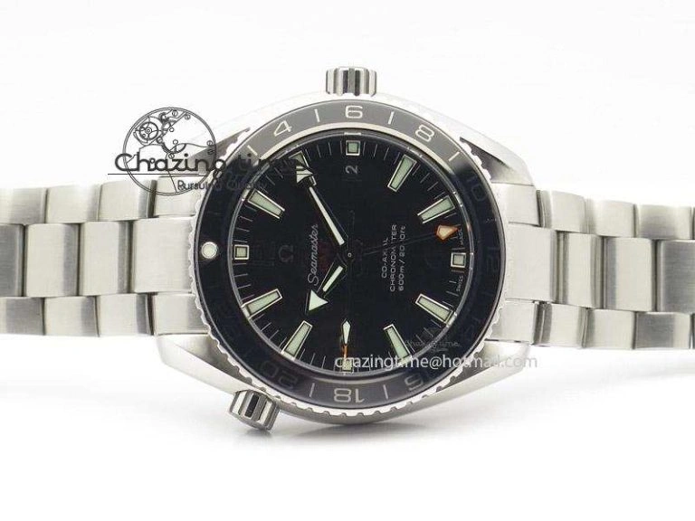 Planet Ocean GMT 42mm V6F Best Edition Black Dial Silver Markers On SS Bracelet A Bold 8273