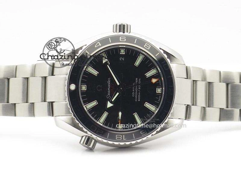 Planet Ocean GMT 42mm V6F Best Edition Black Dial Silver Markers On SS Bracelet A Bold 8273