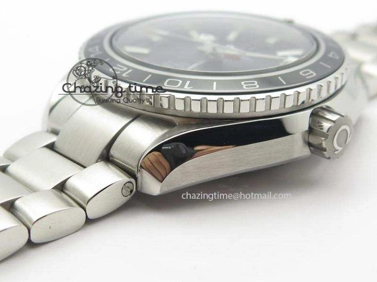 Planet Ocean GMT 42mm V6F Best Edition Black Dial Silver Markers On SS Bracelet A Bold 8273
