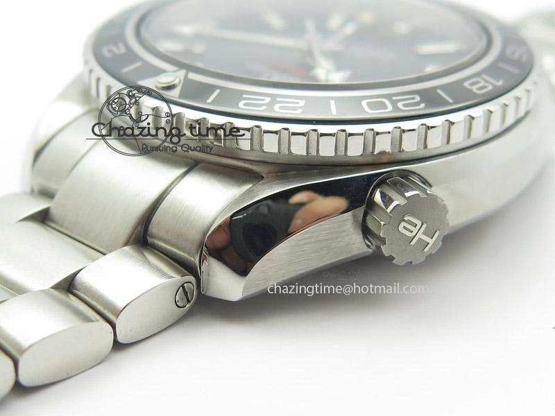 Planet Ocean GMT 42mm V6F Best Edition Black Dial Silver Markers On SS Bracelet A Bold 8273