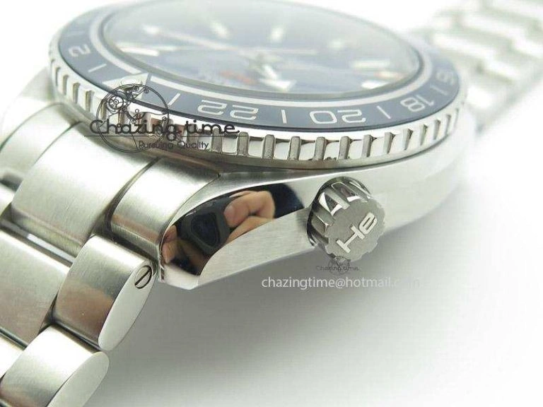 Planet Ocean GMT 42mm V6F Best Edition Blue Bezel Blue Dial On SS Bracelet A Timeless 8274