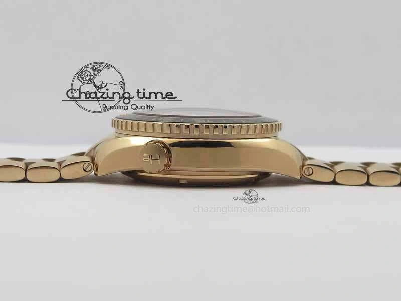 Lightweight Planet Ocean GMT 43.5mm RG V6F 1:1 Best Edition Black Dial On RG Bracelet A 8182