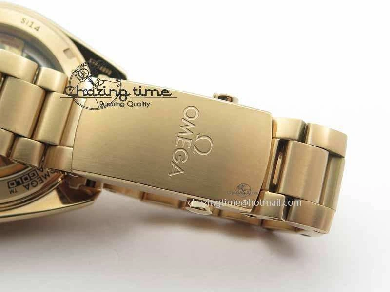 Lightweight Planet Ocean GMT 43.5mm RG V6F 1:1 Best Edition Black Dial On RG Bracelet A 8182