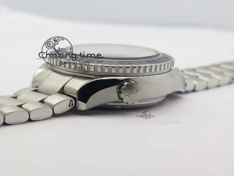 Planet Ocean GMT 43.5mm V6F Goodplanet Orange Marker Blue Dial On SS Bracelet A Lightweight 8215