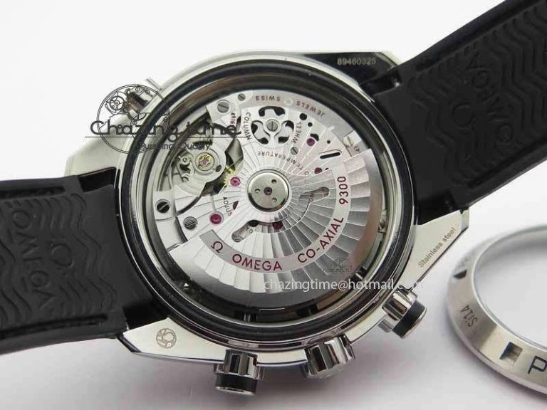 Planet Ocean Master Chrono 45mm SS OM 1:1 Best Edition Black Dial On Black Rubber Strap A Comfortable 8171