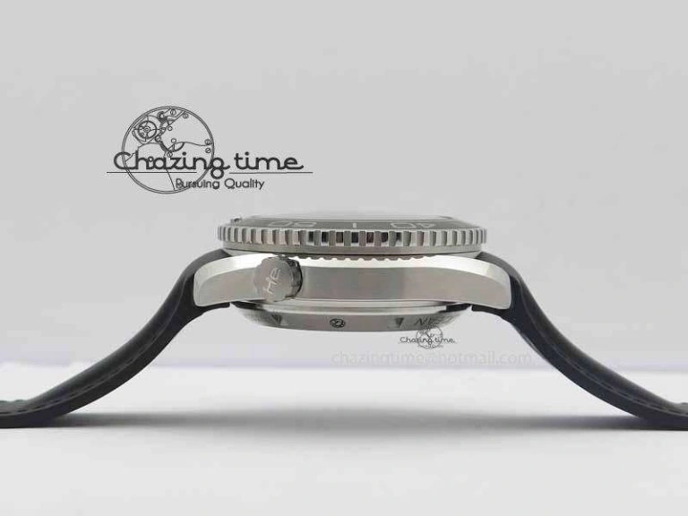 Planet Ocean Master Chrono 45mm SS OM 1:1 Best Edition Black Dial On Black Rubber Strap A Comfortable 8171