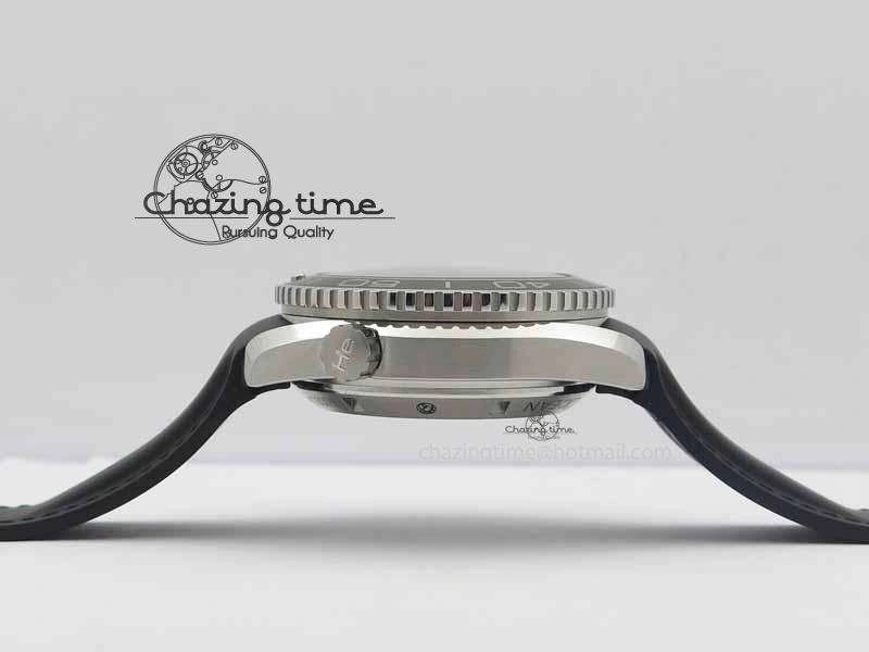 Planet Ocean Master Chrono 45mm SS OM 1:1 Best Edition Black Dial On Black Rubber Strap A Comfortable 8171