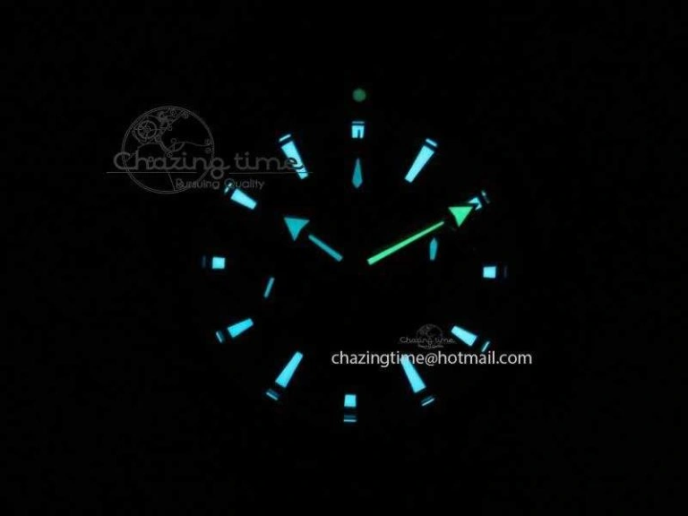 Planet Ocean Master Chrono 45mm SS OM 1:1 Best Edition Black Dial On Orange Rubber Strap A Sleek 8170