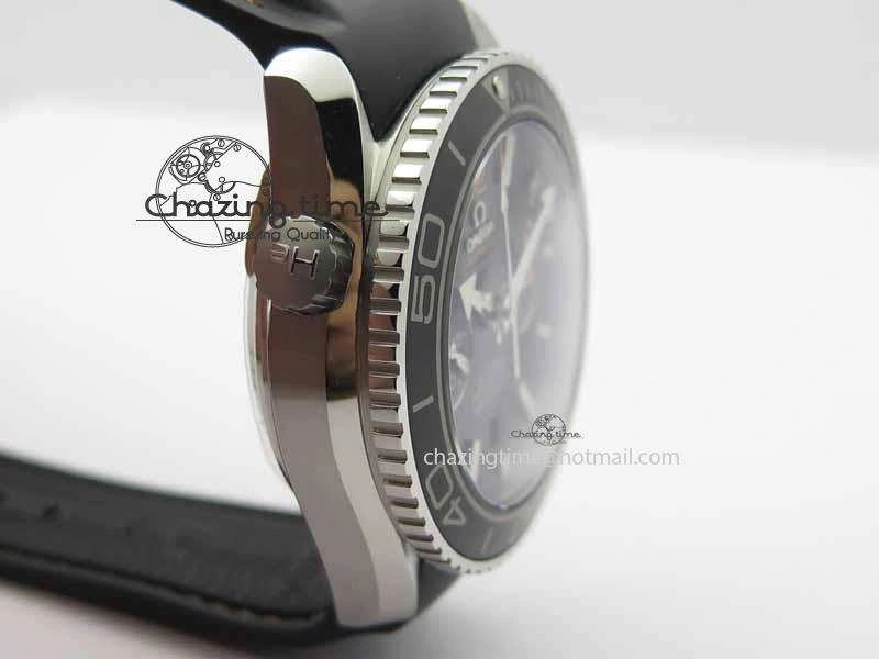 Planet Ocean Master Chrono 45mm SS OM 1:1 Best Edition Black Dial Orange 12 On Rubber Strap A ZeroBulk 8169