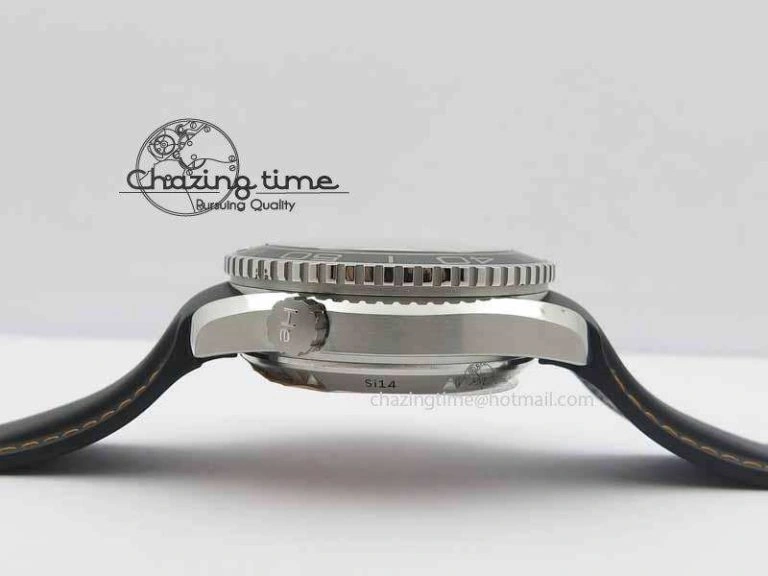 Planet Ocean Master Chrono 45mm SS OM 1:1 Best Edition Black Dial Orange 12 On Rubber Strap A ZeroBulk 8169