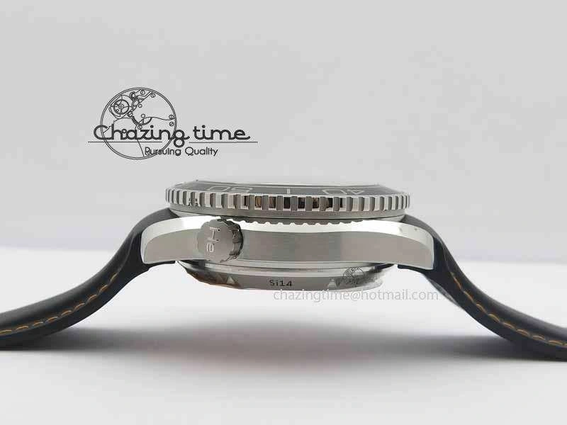 Planet Ocean Master Chrono 45mm SS OM 1:1 Best Edition Black Dial Orange 12 On Rubber Strap A ZeroBulk 8169