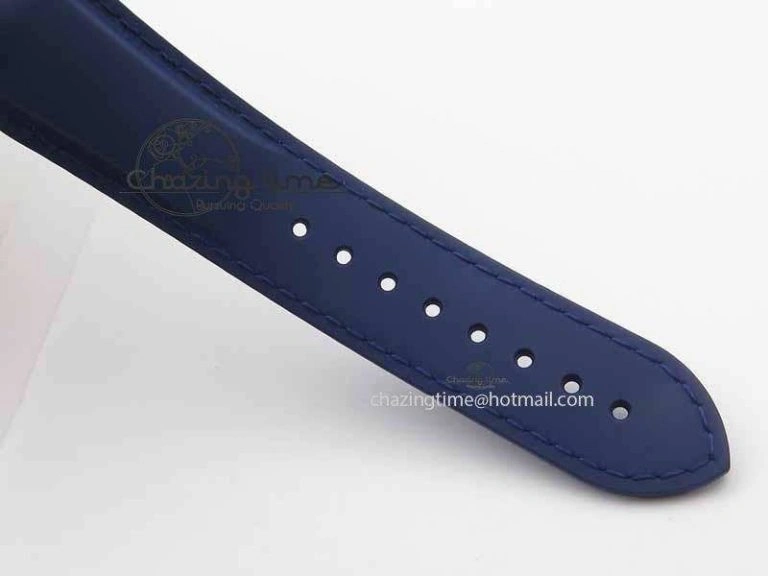 OdorResistant Planet Ocean Master Chrono 45mm SS OM 1:1 Best Edition Blue Dial On Blue Rubber Strap A 8172