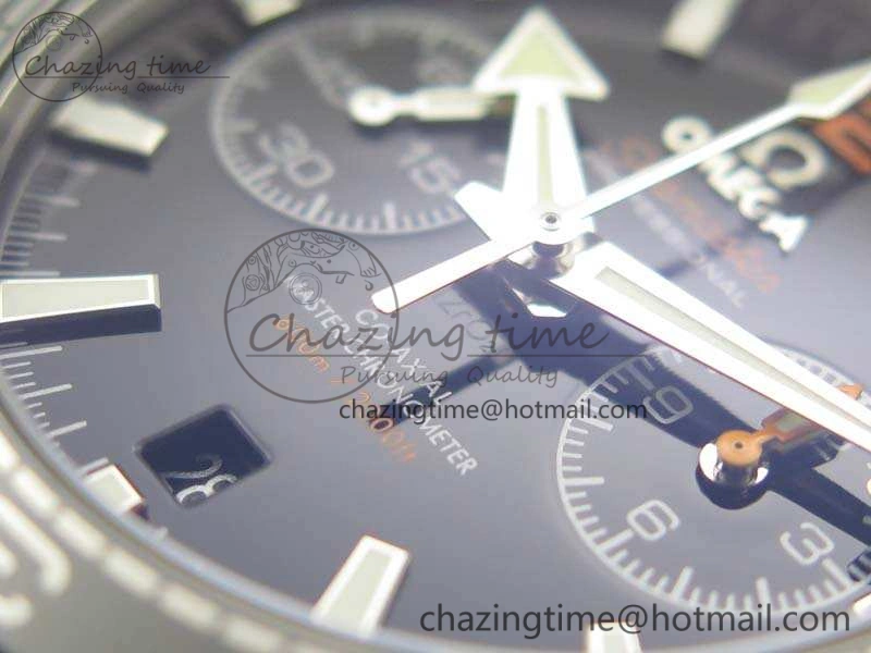 Upgraded Planet Ocean Master Chrono SS OM 1:1 Best Edition Black Dial On SS Bracelet A9900 V 8112