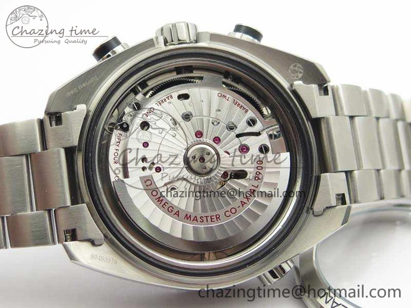 Planet Ocean Master Chrono SS OM 1:1 Best Edition Black Dial On SS Bracelet A9900 V Affordable 8113
