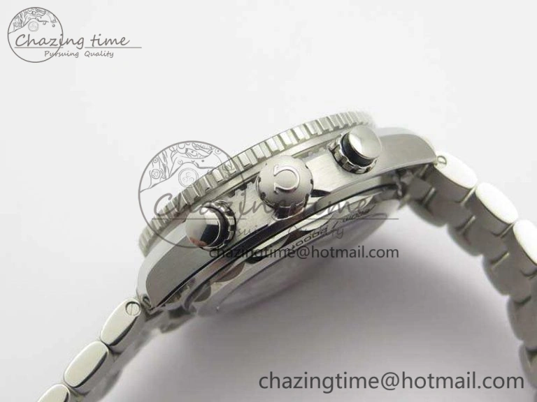 Planet Ocean Master Chrono SS OM 1:1 Best Edition Black Dial On SS Bracelet A9900 V Affordable 8113