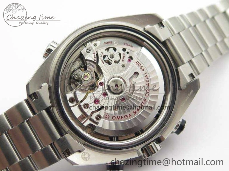 Planet Ocean Master Chrono SS OM 1:1 Best Edition Black Dial On SS Bracelet A9900 V Affordable 8113