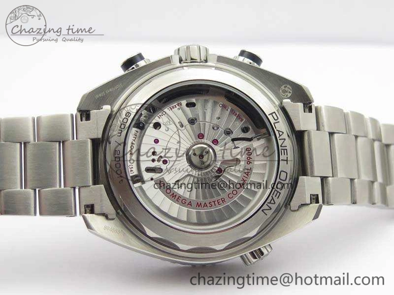 Planet Ocean Master Chrono SS OM 1:1 Best Edition Black Dial On SS Bracelet A9900 V Affordable 8113