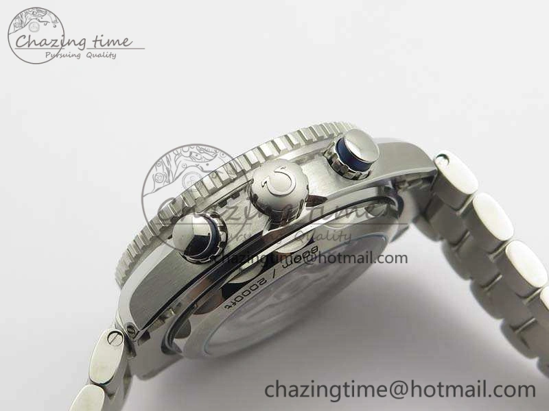 SportInspired Planet Ocean Master Chrono SS OM 1:1 Best Edition Blue Dial On SS Bracelet A9900 V 8114
