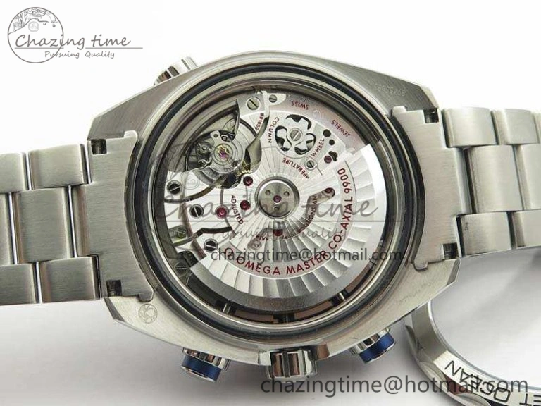 SportInspired Planet Ocean Master Chrono SS OM 1:1 Best Edition Blue Dial On SS Bracelet A9900 V 8114