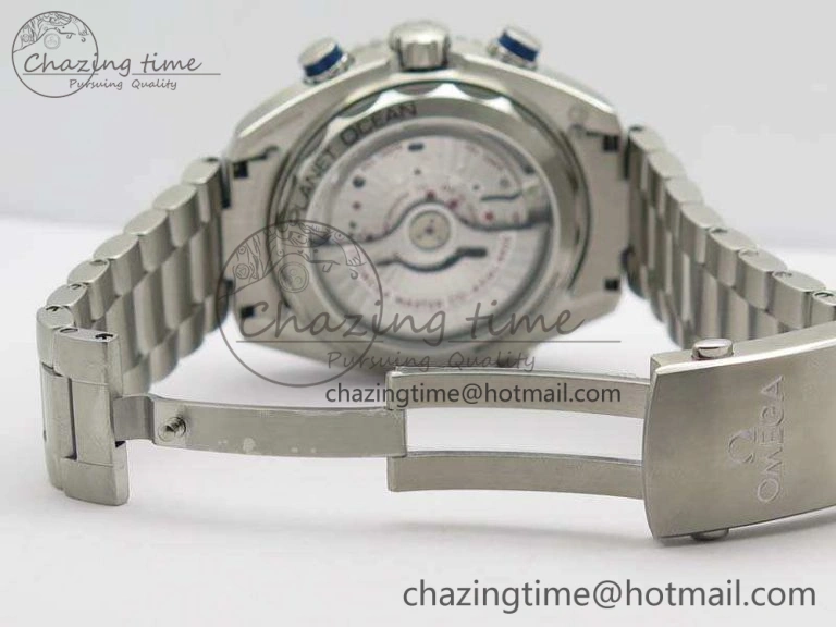 SportInspired Planet Ocean Master Chrono SS OM 1:1 Best Edition Blue Dial On SS Bracelet A9900 V 8114
