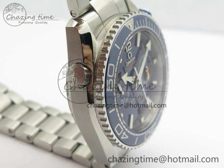 SportInspired Planet Ocean Master Chrono SS OM 1:1 Best Edition Blue Dial On SS Bracelet A9900 V 8114
