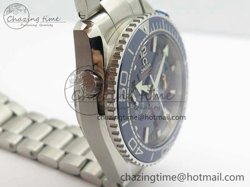 SportInspired Planet Ocean Master Chrono SS OM 1:1 Best Edition Blue Dial On SS Bracelet A9900 V 8114
