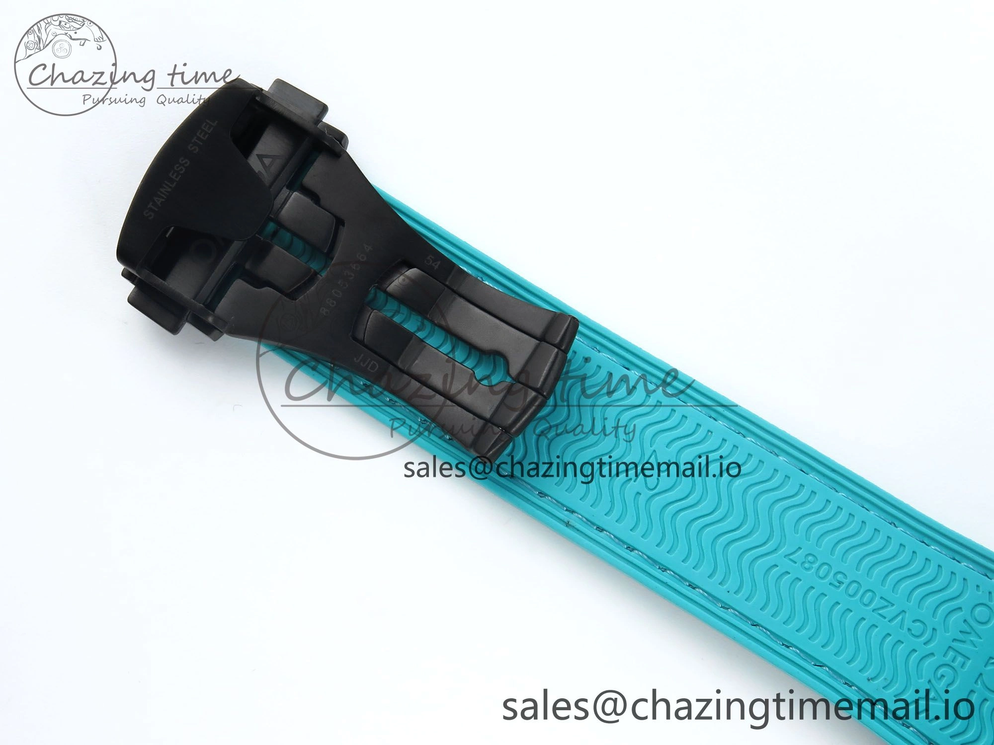 TopPick Planet Ocean Master Chronometer 600M 45.5mm SCF 1:1 Best Edition Black Dial on Tiffany Blue Rubber Strap A9900 Super Clone 7671