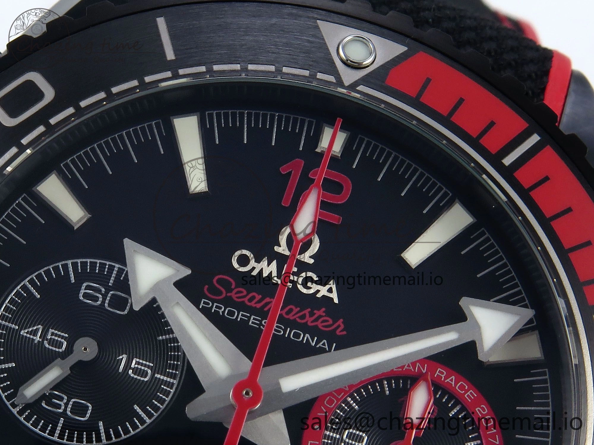 Cozy Planet Ocean Master Chronometer 600M 45.5mm SCF 1:1 Best Edition Black Red Dial on Black Rubber Strap A9900 Super Clone 4260