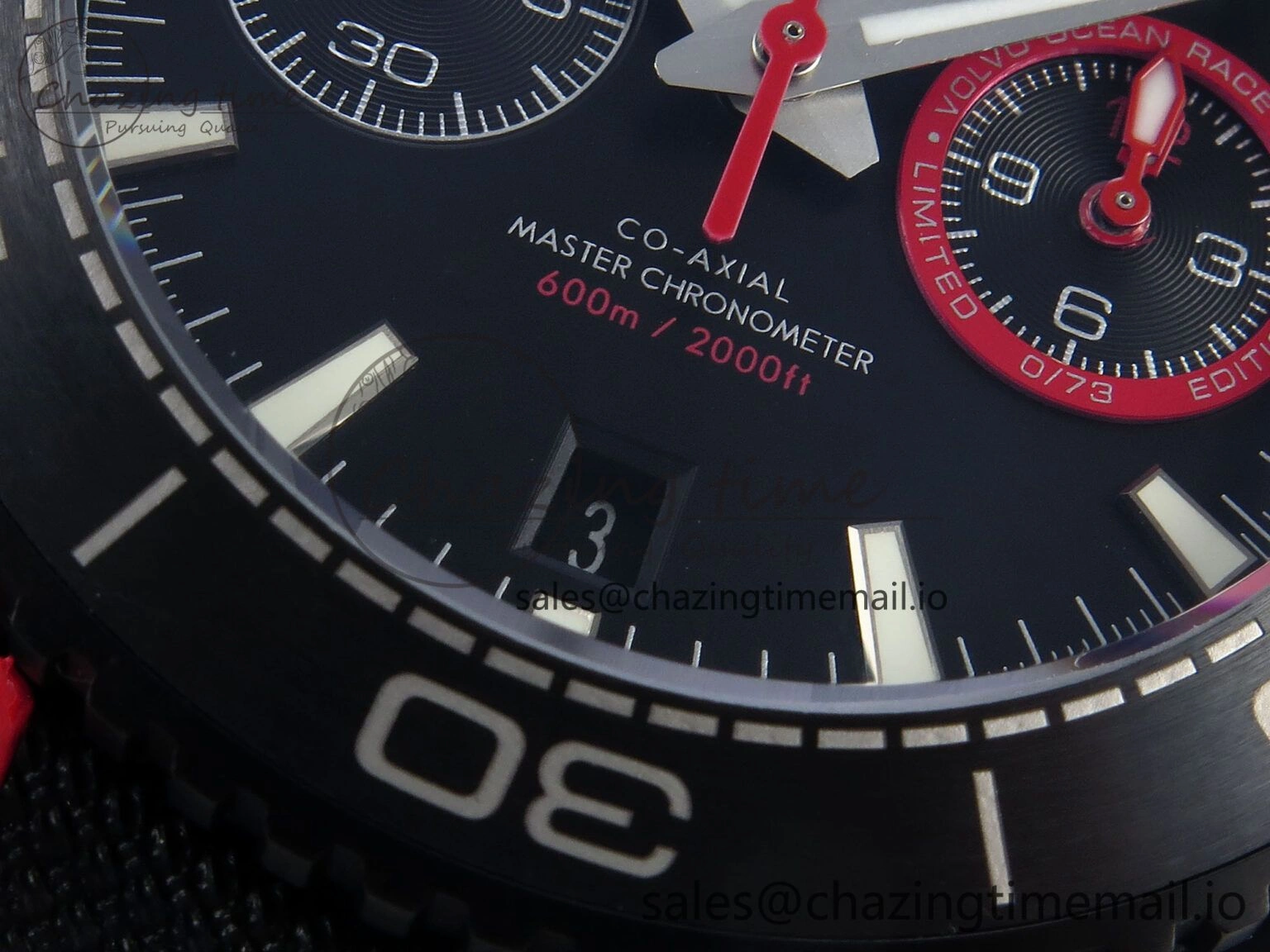 Cozy Planet Ocean Master Chronometer 600M 45.5mm SCF 1:1 Best Edition Black Red Dial on Black Rubber Strap A9900 Super Clone 4260