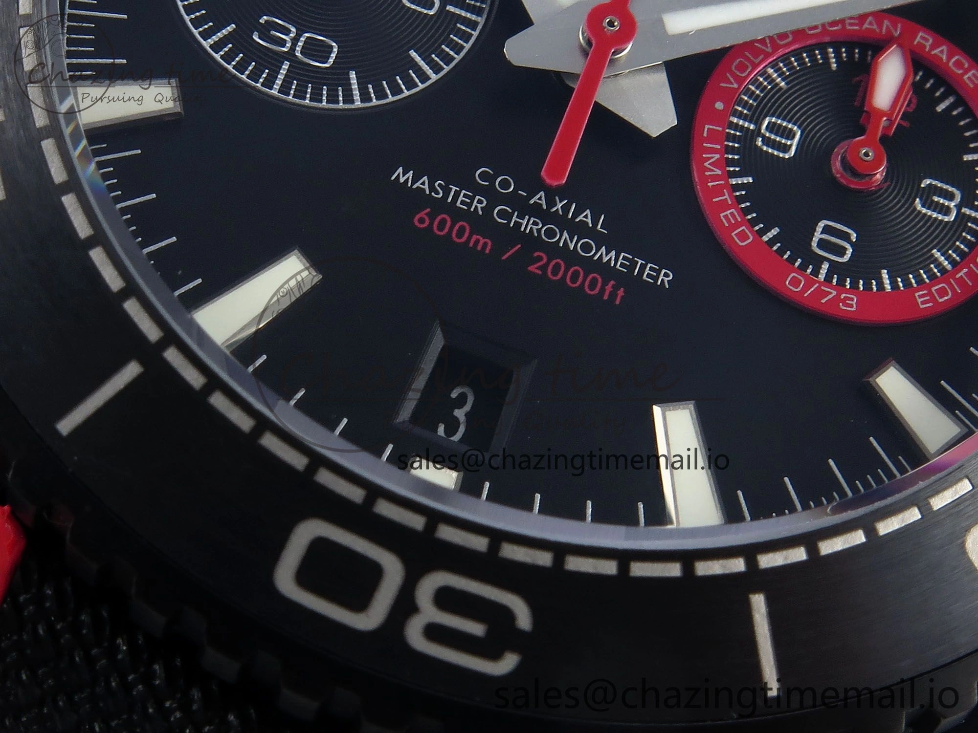 Cozy Planet Ocean Master Chronometer 600M 45.5mm SCF 1:1 Best Edition Black Red Dial on Black Rubber Strap A9900 Super Clone 4260
