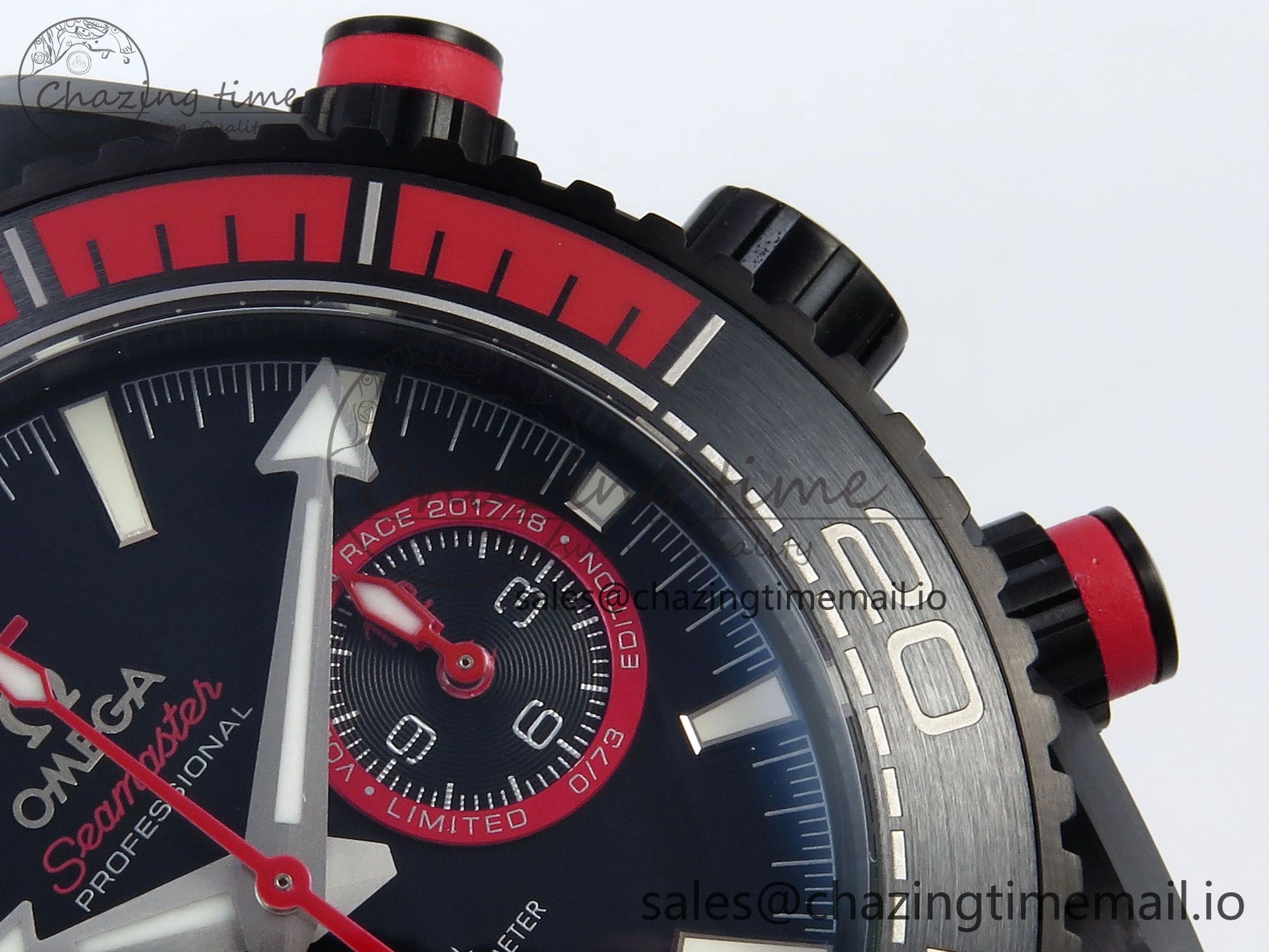 Cozy Planet Ocean Master Chronometer 600M 45.5mm SCF 1:1 Best Edition Black Red Dial on Black Rubber Strap A9900 Super Clone 4260