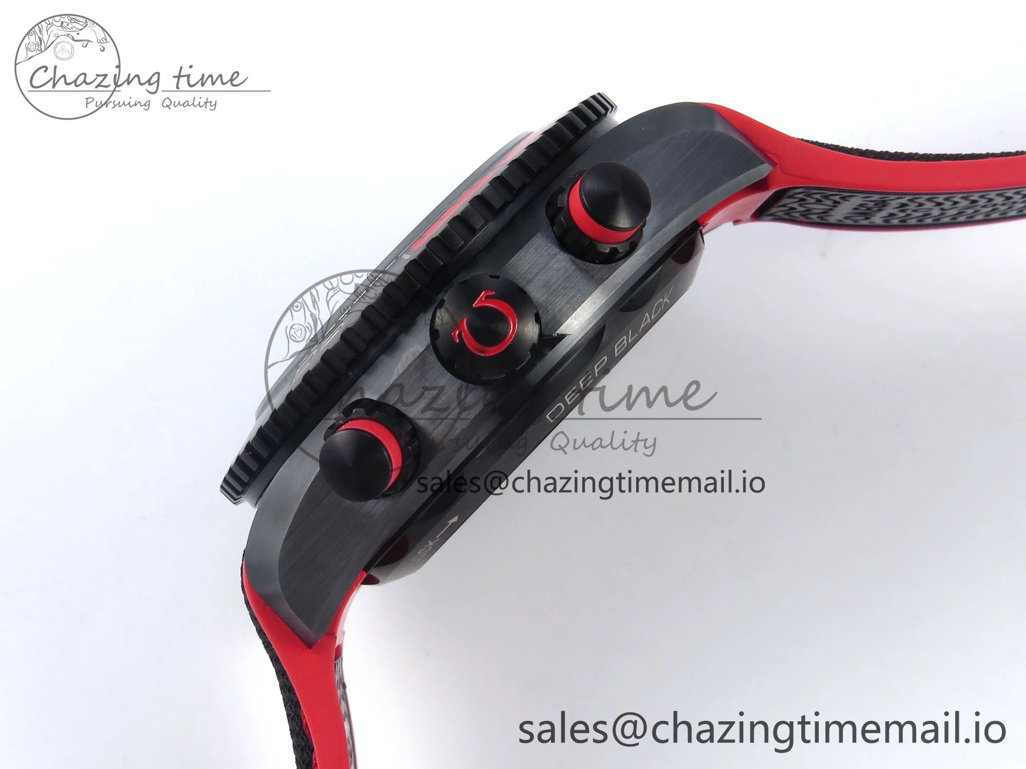 Cozy Planet Ocean Master Chronometer 600M 45.5mm SCF 1:1 Best Edition Black Red Dial on Black Rubber Strap A9900 Super Clone 4260