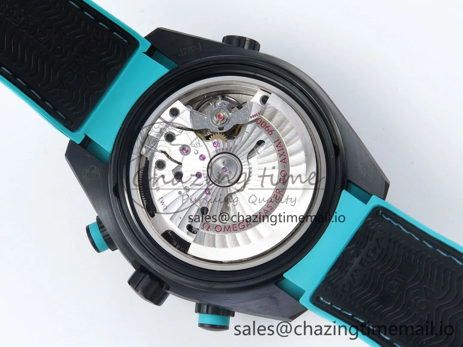 Planet Ocean Master Chronometer 600M 45.5mm SCF 1:1 Best Edition Black Tiffany Blue Dial on Black Rubber Strap A9900 Super Clone Unique 7673