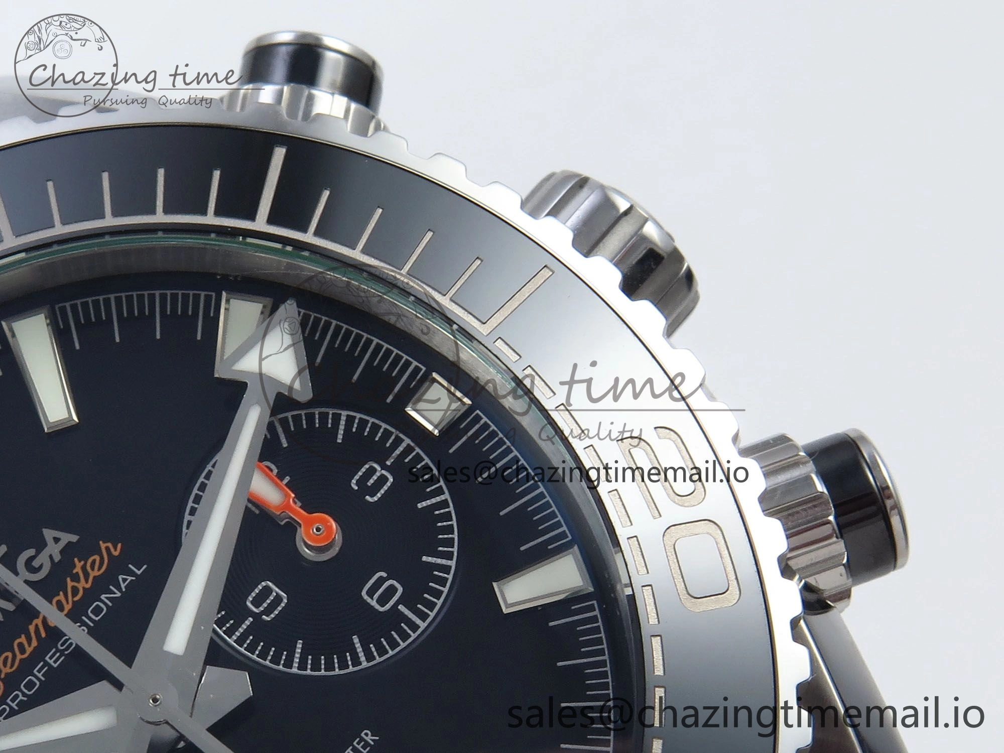 Trendy Planet Ocean Master Chronometer 600M 45.5mm SS SCF 1:1 Best Edition Black Bezel Black Dial on Black Rubber Strap A9900 Super Clone 7669