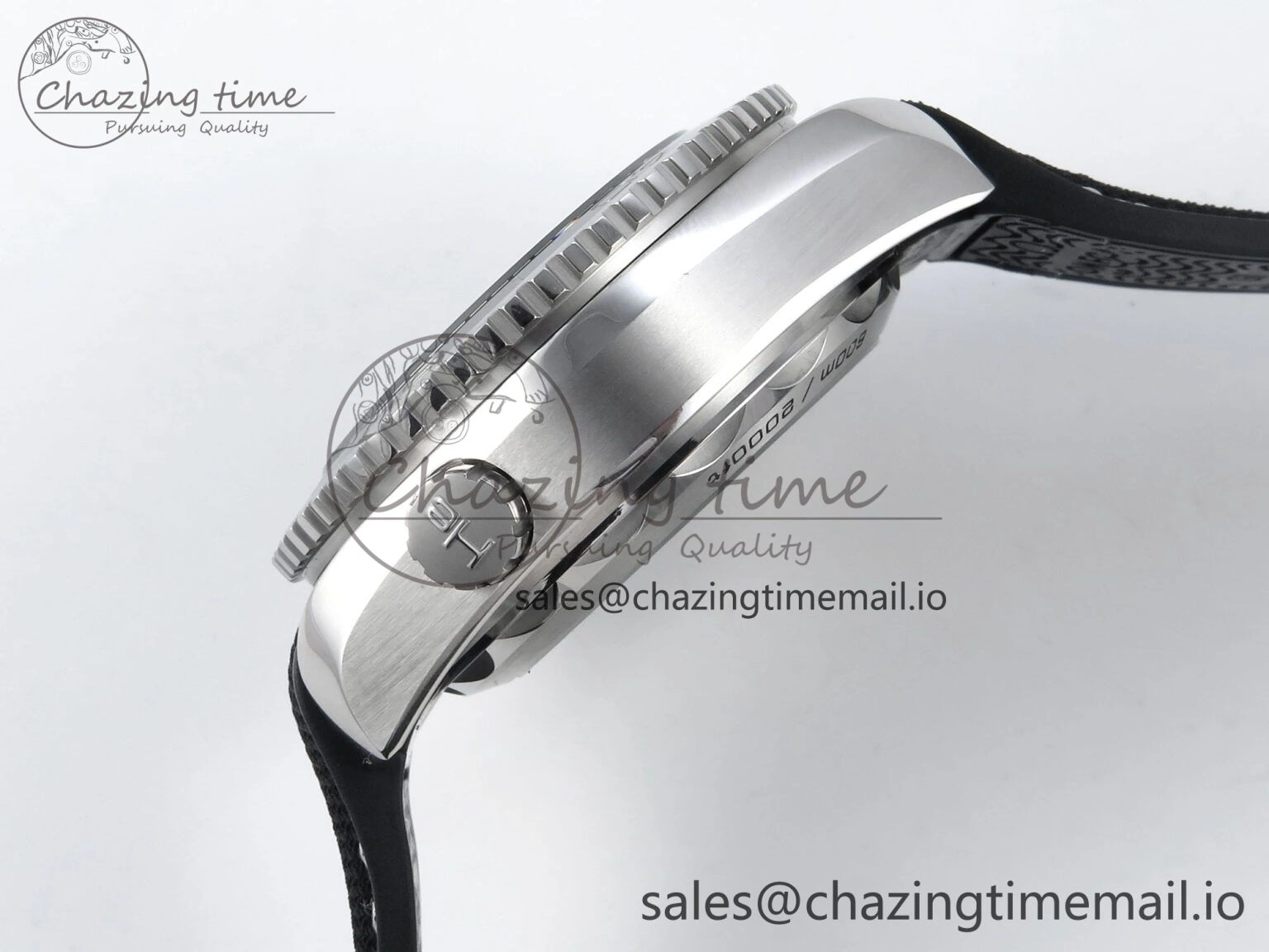 Trendy Planet Ocean Master Chronometer 600M 45.5mm SS SCF 1:1 Best Edition Black Bezel Black Dial on Black Rubber Strap A9900 Super Clone 7669