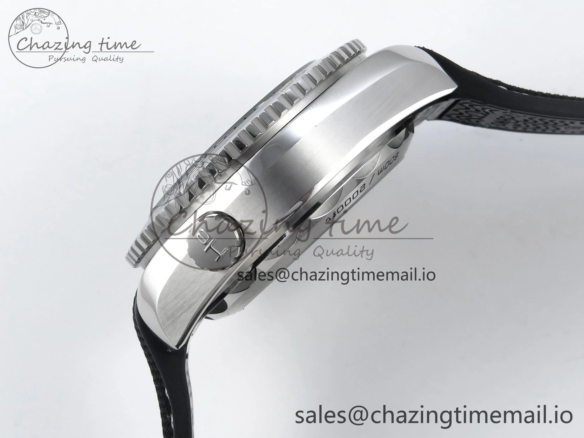 Trendy Planet Ocean Master Chronometer 600M 45.5mm SS SCF 1:1 Best Edition Black Bezel Black Dial on Black Rubber Strap A9900 Super Clone 7669