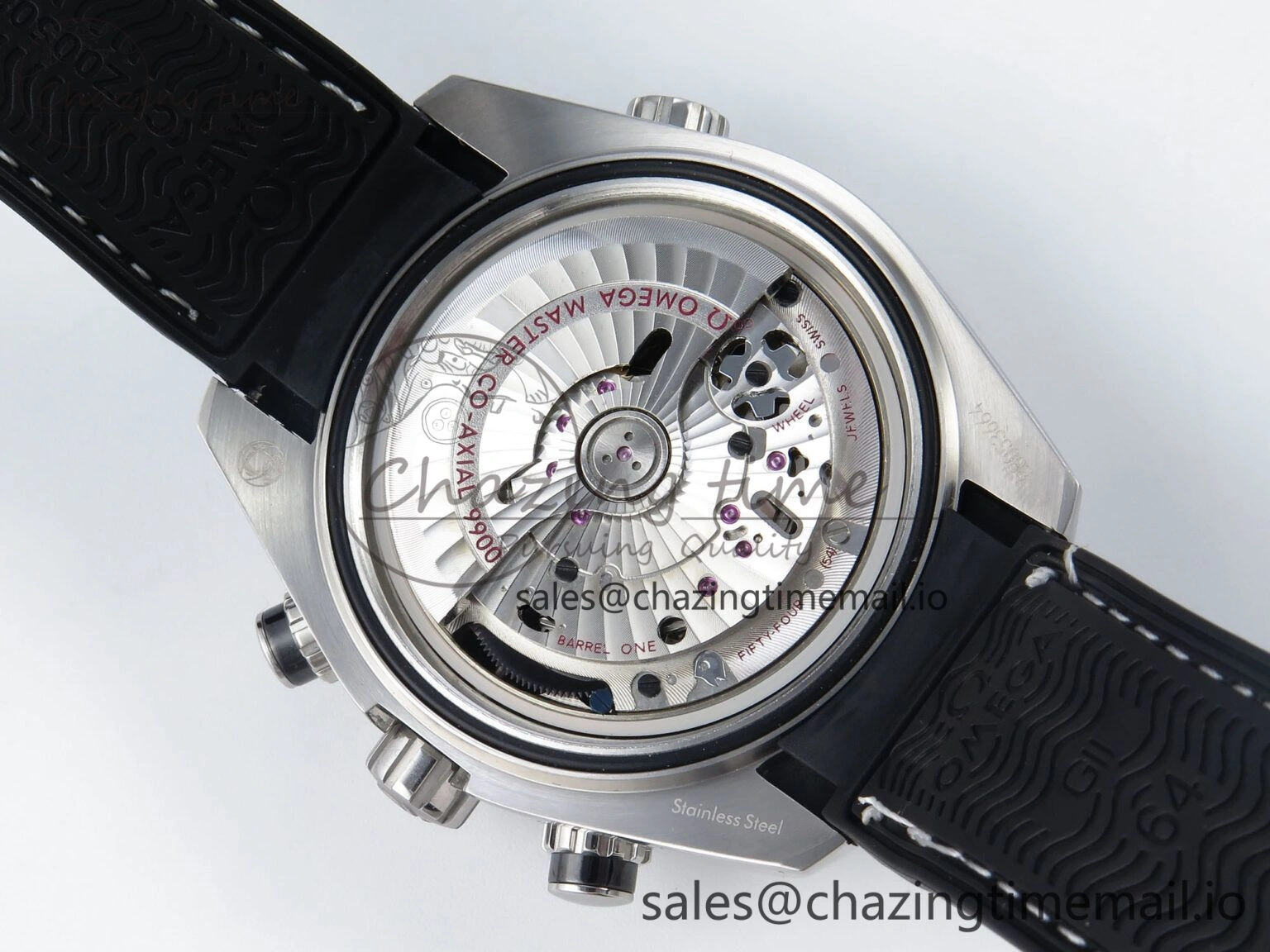 Trendy Planet Ocean Master Chronometer 600M 45.5mm SS SCF 1:1 Best Edition Black Bezel Black Dial on Black Rubber Strap A9900 Super Clone 7669