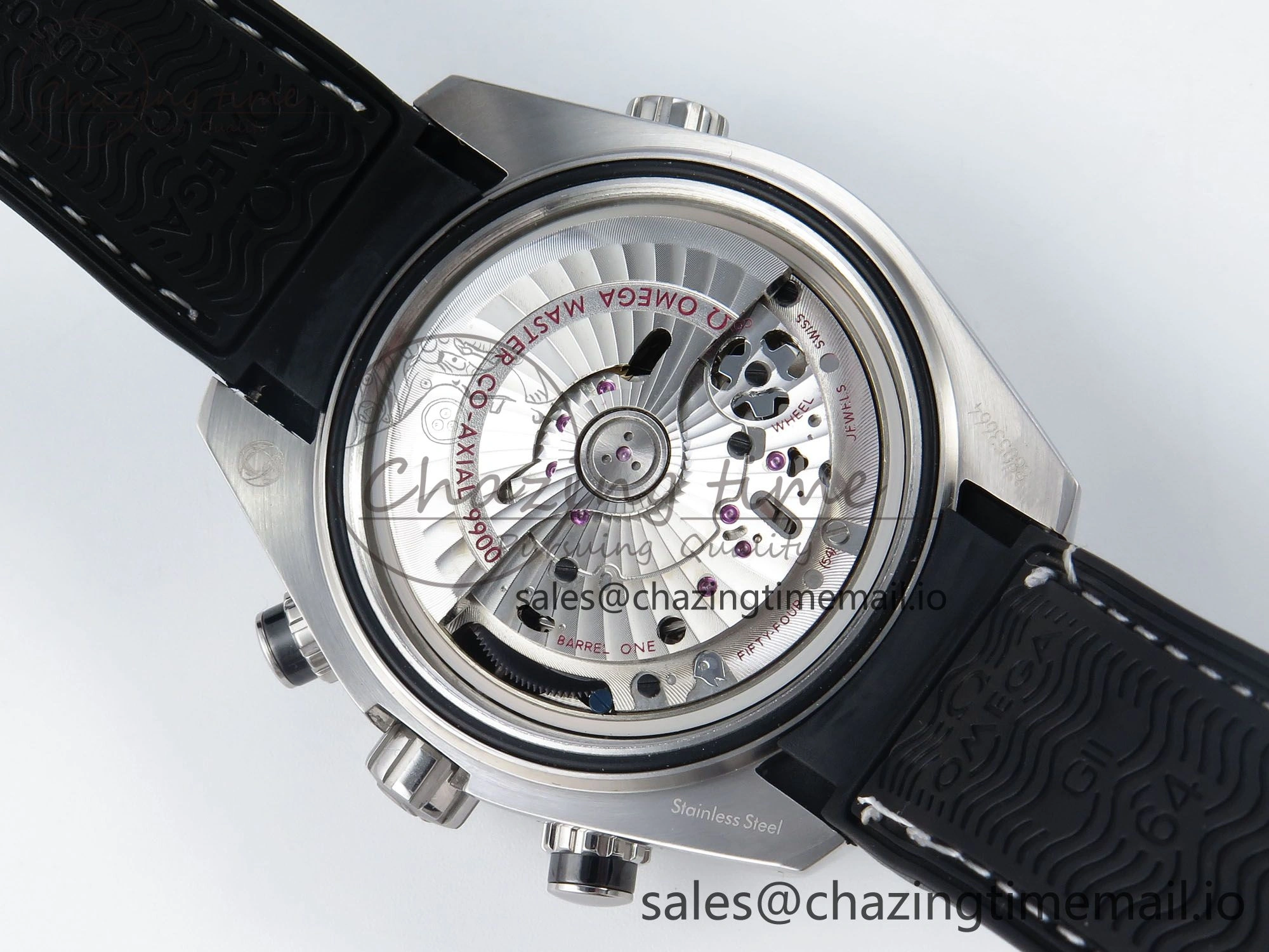 Trendy Planet Ocean Master Chronometer 600M 45.5mm SS SCF 1:1 Best Edition Black Bezel Black Dial on Black Rubber Strap A9900 Super Clone 7669